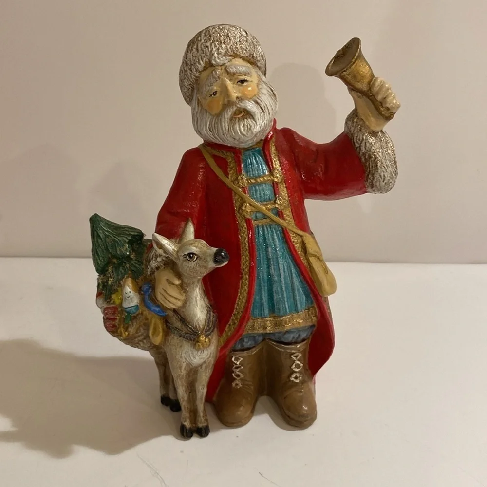 Ceramic Santa with Deer (IM)